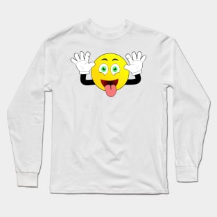 Funny Emoji Face Cover Happy Face 2020 Long Sleeve T-Shirt